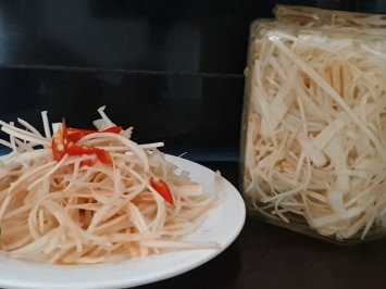 Cách làm Củ hủ dừa ngâm chua ngọt
