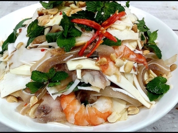 Cách làm Gỏi củ hủ dừa tôm và tai heo tại nhà ngon giòn ngọt